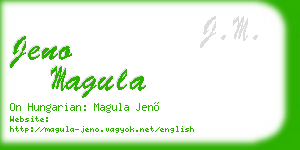 jeno magula business card